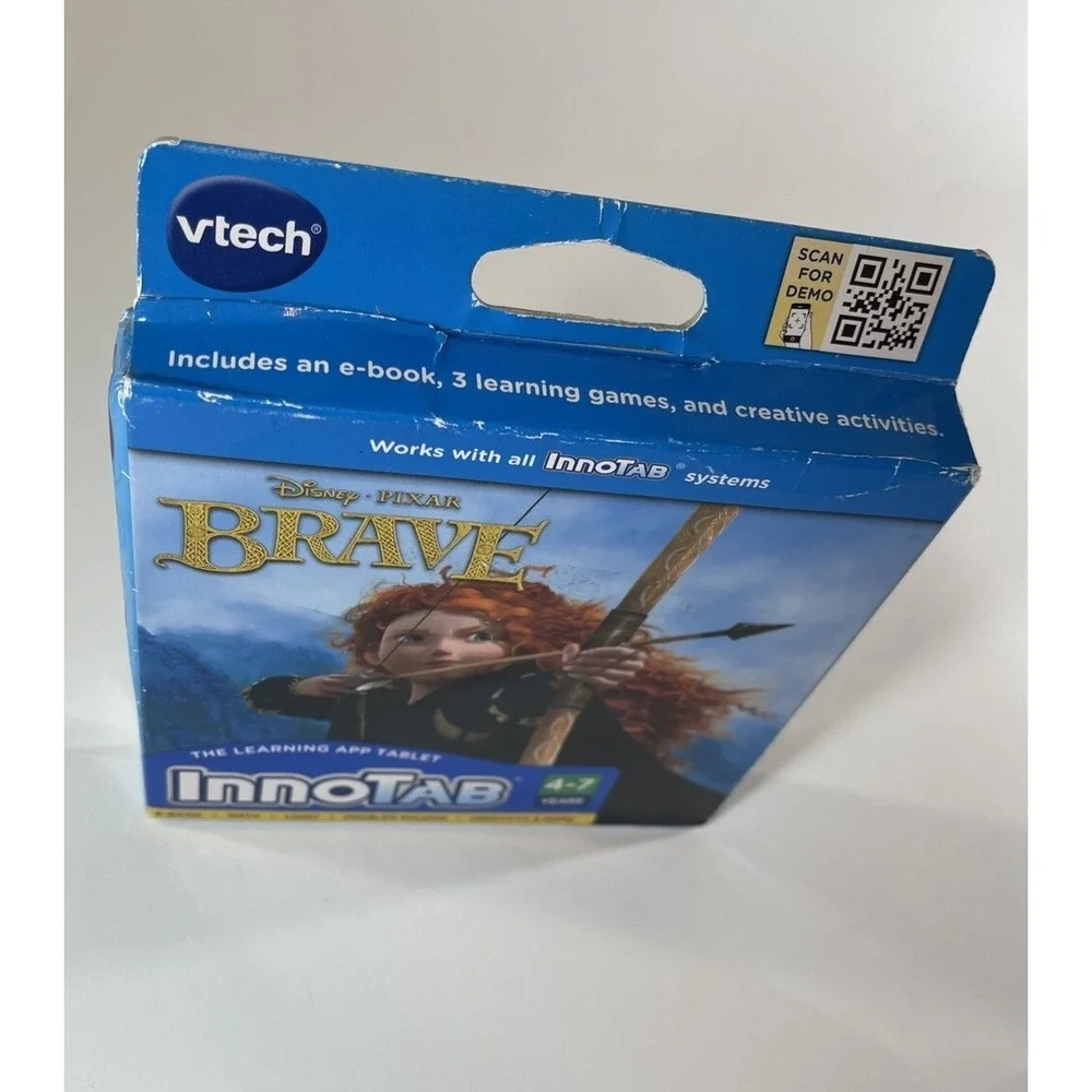 VTECH InnoTab Disney Pixar BRAVE Ebook Math Logic Learning Ages 4-7 Fun NEW‎